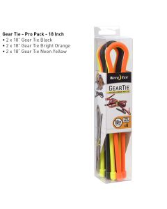 Gear Tie ProPack 18 - 6 Pack - Assorted Colors
