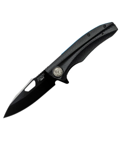 PDK-2B: Police Duty Knife, Grooved Grip, Black Blade