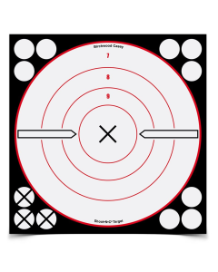 Shoot-N-C 8 Inch White / Black X Bull's-Eye, 6 Targets