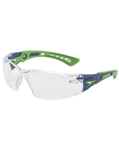 RUSH+ SAFETY SPECTACLES PC CLEAR PLATINUM PC TPR RIMLESS