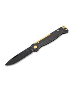 BOKER PLUS ATLAS BLACK STONEWASH BRASS