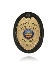 Oval Recessed Badge Holder with Clip