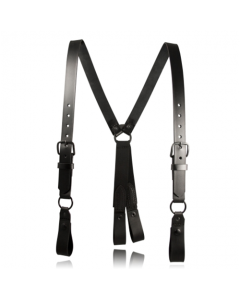 Police Leather Suspenders