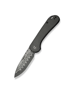 CIVIVI Elementum Slip Joint Knife Carbon Fiber Handle (2.96" Damascus Blade)