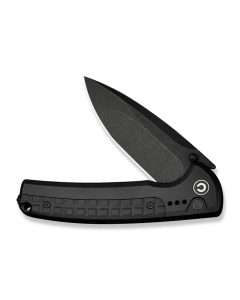 CIVIVI Sentinel Strike II Flipper & Thumb Stud & Button Lock Knife Black Aluminum Handle With Black FRN Integral Spacer