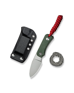 CIVIVI Baby Banter Fixed Blade Knife Green Canvas Micarta Handle