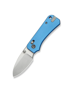 CIVIVI Baby Banter 2 Thumb Stud & Crossbar Lock Knife Blue Aluminum Handle (2.34" Satin Finished Nitro-V Blade) C23074-1