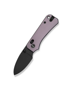 CIVIVI Baby Banter 2 Thumb Stud & Crossbar Lock Knife Purple Aluminum Handle (2.34" Black Stonewashed Nitro-V Blade) C23074-2