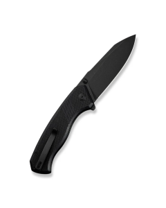 CIVIVI Placoid Flipper & Thumb Stud Knife Black Coarse G10 Handle (3.67" Black Stonewashed 14C28N Blade) C23079-1