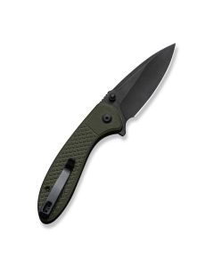 Faeger Flipper & Thumb Stud & Button Lock Knife Milled OD Green G10 Handle