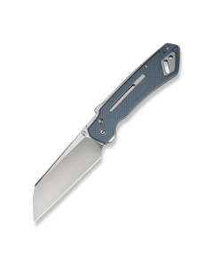 CIVIVI Buster FG Thumb Stud & Superlock Knife Neutral Blue Coarse G10 Handle (4.2" Satin Finished Nitro-V Blade)