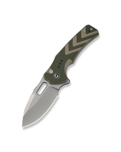 CIVIVI Vexron Flipper & Thumb Hole & Button Lock Knife G10 Handle (2.98" 14C28N Blade) C24066-2