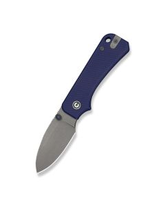 CIVIVI Baby Banter Slip Joint Thumb Stud Knife Blue G10 Handle (2.34" Gray Stonewashed Nitro-V Blade)