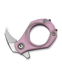 CIVIVI Pyrus Slip Joint Utility Knife Powder Pink G10 Handle (0.65" Satin Finished 14C28N Blade) 