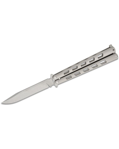 Cold Steel CSFL43ARC Arc Angel Balisong Butterfly 5.45" Folding Clip Point Plain Satin S35VN SS Blade, Aluminum Handle