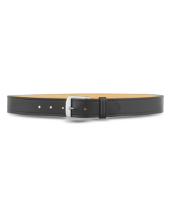 1-1/2" Plain Leather Garrison Belt with Nickel Buckle