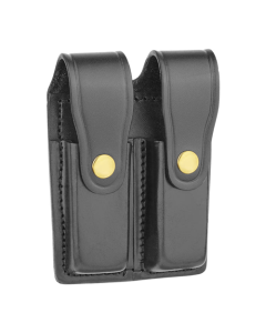 Plain Leather Double Magazine Holder for 9MM