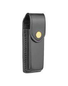 Plain Black Leather Single Magazine Holder for 9mm