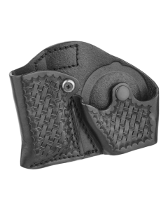 Basketweave Leather Vertical Open Magazine/Cuff Combo Holder