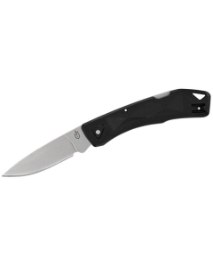 LST Ultra Lockback Folding Knife 2.7" Stonewashed Drop Point Blade, Black GFN Handles