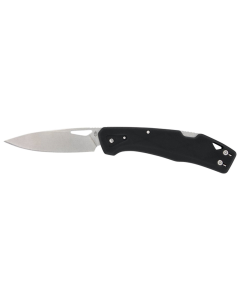 LST Black Folding Knife GFN 2.5in Stonewash Clip Point