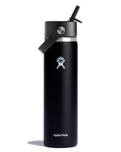Wide Mouth Insulated Water Bottle w/ Flex Straw Cap