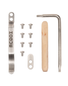 Pocket Clip & Torx Screw Kit - Stone Tumbled