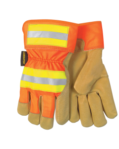 Reflective Pig Leather Palm, Orange