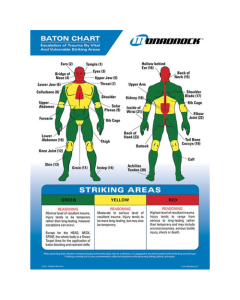 Baton Trauma Zone Chart