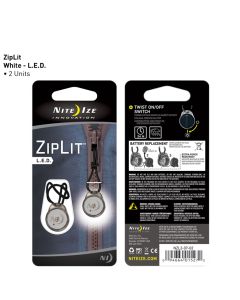 ZipLit LED Zipper Pull - 2 Pack - White