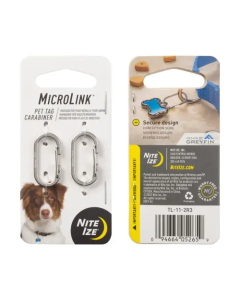 Microlink Pet Tag Carabiner - 2 Pack