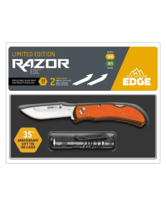 Outdoor Edge Razor Carry 3" W/ Flashlight & Tin 2Blds