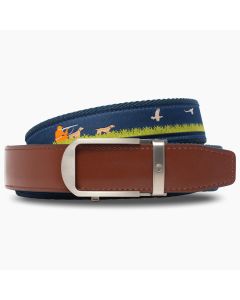 Hunter Navy Outdoor Ribbon Ratchet Belt 1.38" [35mm]