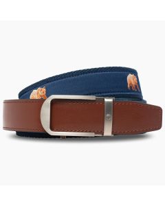 Grizzly Navy Outdoor Ribbon Ratchet Belt 1.38" [35mm]