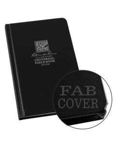 Fabrikoid Hard Cover Notebook - Black (4.75'' x 7.5'')