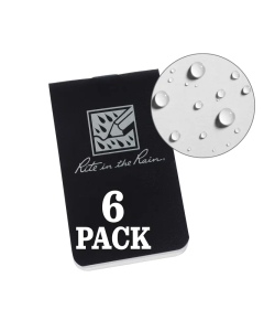 On-The-Go Notebook (Blank) - Black - 6 Pack