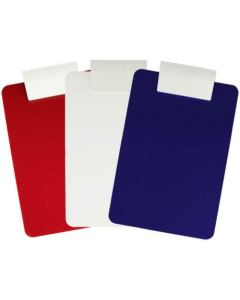 Antimicrobial Plastic Clipboard - Letter/A4 Size - Red/White/Blue 3-Pack