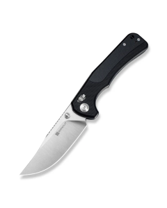 Slybolt Thumb Stud & Crossbar Lock Knife Black G10 Handle (3.59" Satin Finished 9Cr18MoV Blade) S25001-1