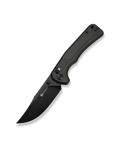 Slybolt Thumb Stud & Crossbar Lock Knife Dark Green Canvas Micarta Handle