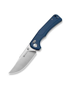 Slybolt Thumb Stud & Crossbar Lock Knife Blue Canvas Micarta Handle