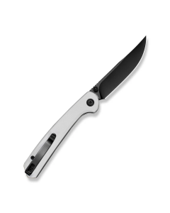 Skelfin Thumb Stud & Button Lock Knife White G10 Handle