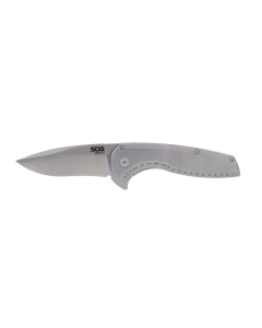 SOG Aegis FLK 2.0 Frame Lock 14-41-03-43 Stonewashed Stainless Steel Pocket Knife