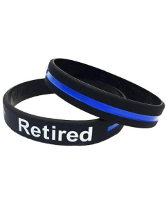 Retired - Thin Blue Line Silicone Bracelet