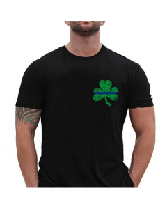 T-Shirt, Small Shamrock, Thin Blue Line