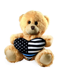 Teddy Bear - Thin Blue Line Heart