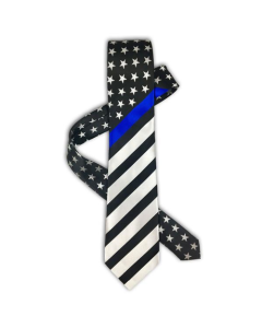 Thin Blue Line American Flag Tie, Standard