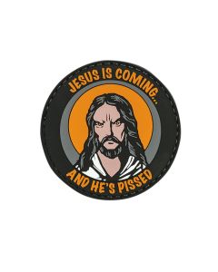 Jesus Is Coming And He'S Pissed Rubber Patch (2.5)