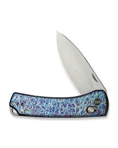 WEKNIFE Nightblade Crossbar Lock Knife Flamed Titanium Handle (2.98" Hand Rubbed Satin CPM 20CV Blade) WE22046-4
