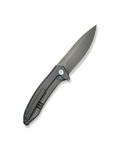 WEKNIFE Acuminal Flipper Knife Gray Hand Rubbed Titanium Handle (3.98" Gray Hand Rubbed Vanax Blade) WE23070-3