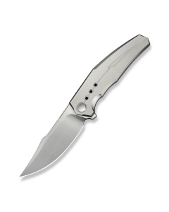 WEKNIFE Kyklos Flipper Knife Gray Titanium Handle (3.79" Hand Rubbed Satin Bohler M390 Blade)